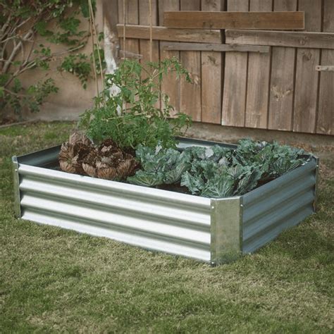 box wood corogated metal|corrugated metal garden beds.